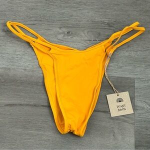 NWT toast swim open side Bikini Bottom size small women’s orange
